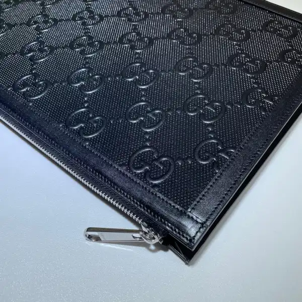 Affordable GUCCI GG embossed pouch 0125